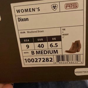 Brown Size 9 Arita Womens Dixon boots. $150.00